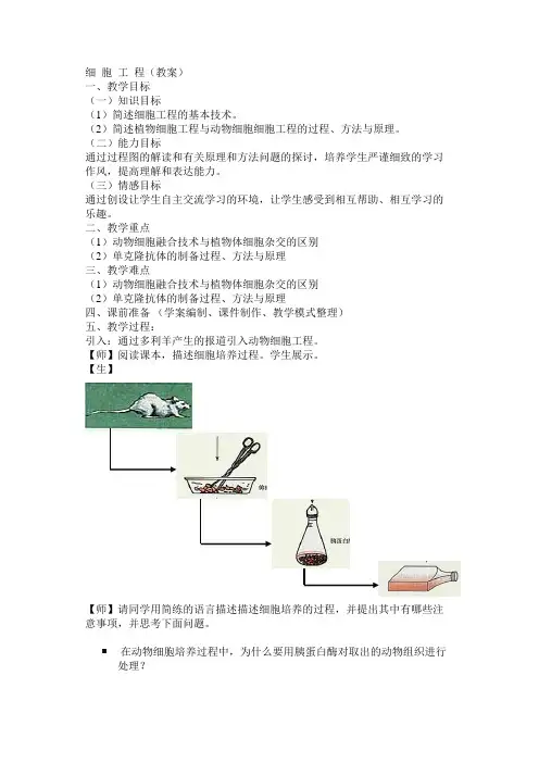 动物细胞培养学案