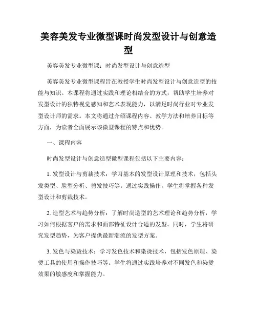 美容美发专业微型课时尚发型设计与创意造型