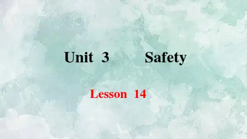 冀教版九年级上册英语课件：unit3 Lesson 14 Accidents Happen(共16张PPT)