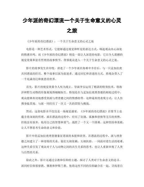 少年派的奇幻漂流一个关于生命意义的心灵之旅