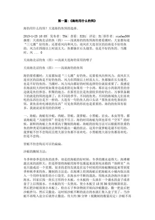 海钓用什么饵好