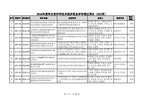  2016年度河北省科学技术进步奖总评审2016111117273183859