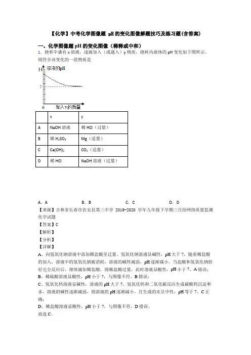 【化学】中考化学图像题 pH的变化图像解题技巧及练习题(含答案) (4)