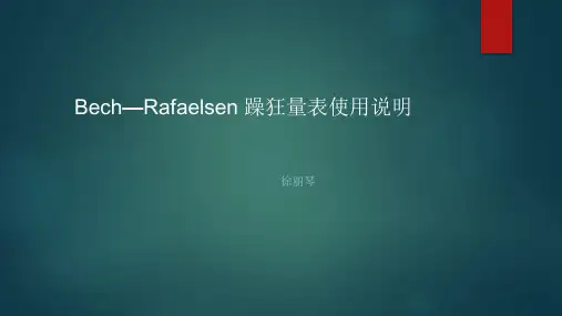 BRMS评定说明