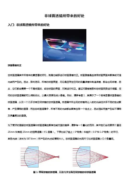 非球面透镜所带来的好处