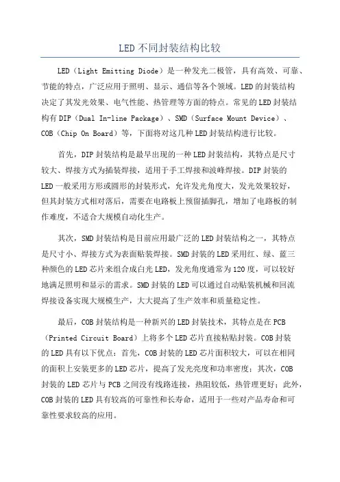 LED不同封装结构比较