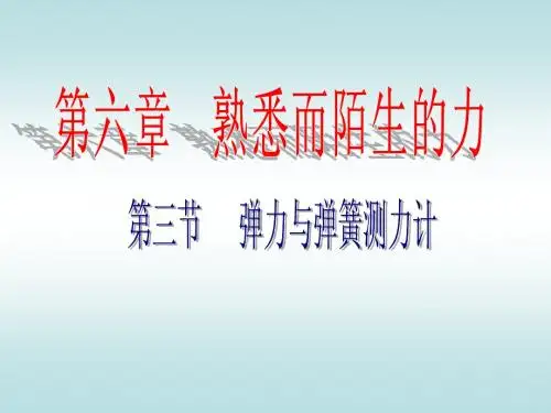 沪科版《6.3弹力与弹簧测力计》ppt课件