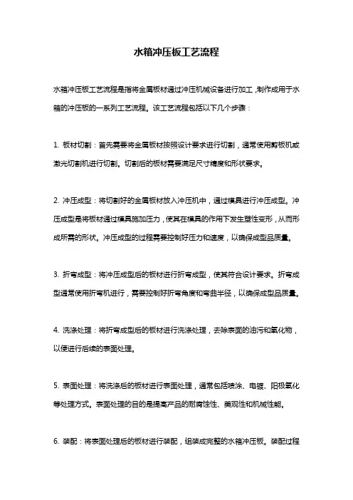 水箱冲压板工艺流程