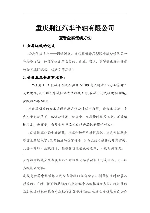 金属流线检查方法