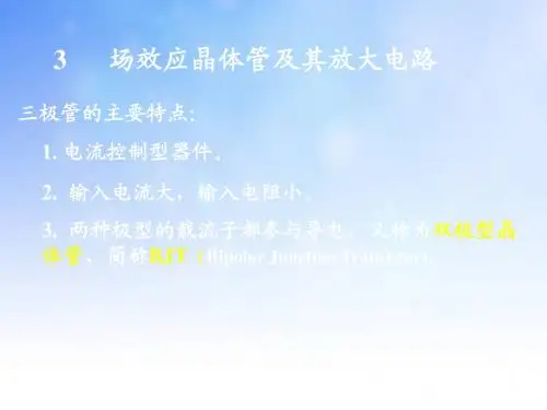 场效应晶体管及其放大电路PPT