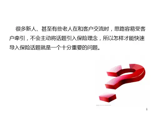 快速导入保险理念28页