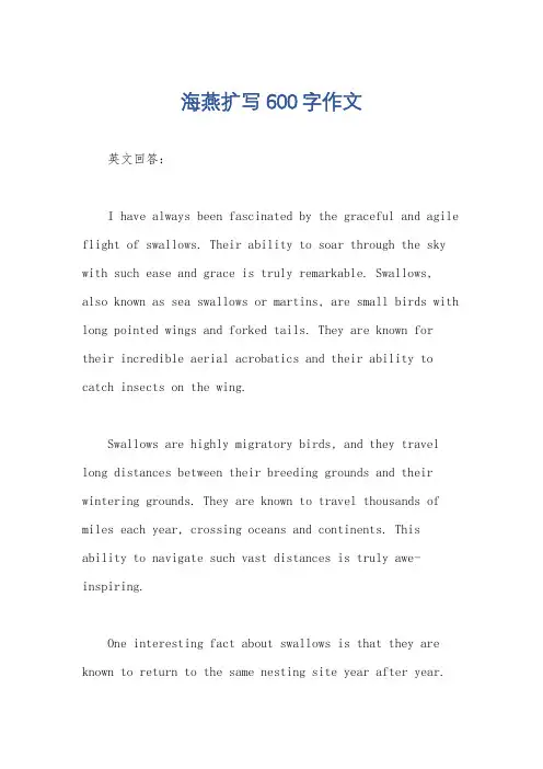 海燕扩写600字作文