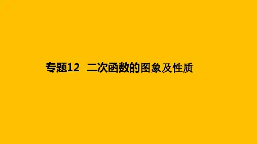 中考数学复习通用版系列课件专题12二次函数的图象及性质