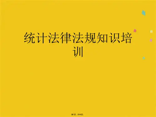 统计法律法规知识培训(共46张PPT)