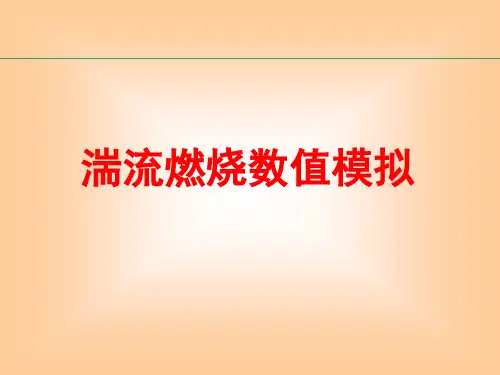 第三讲--湍流燃烧模拟