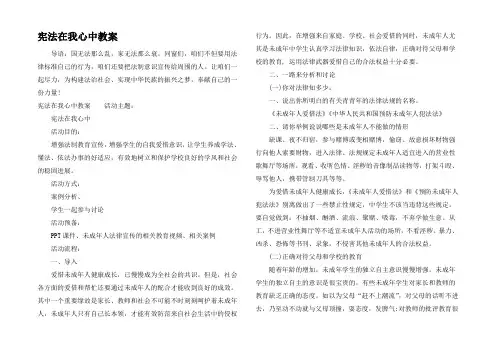 宪法在我心中教案