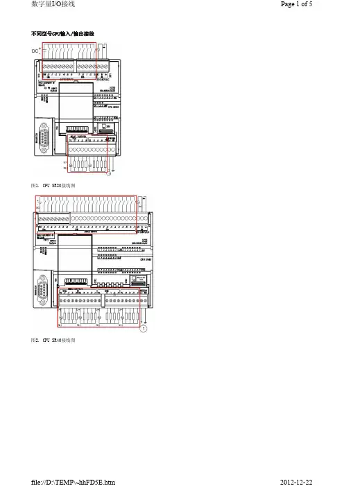 S7-200 SMART PLC 输入输出信号接线图