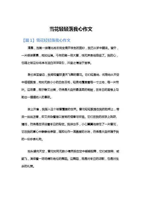 雪花轻轻落我心作文