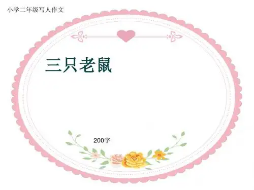 小学二年级写人作文《三只老鼠》200字