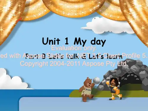 PEP五年级下册英语Unit 1 My day Part B
