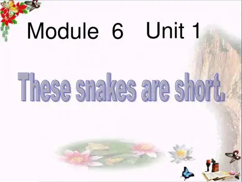外研版(一起)一下Module 6《Unit 1 These snakes are short》ppt课件1