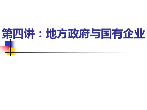 地方政府与国有企业