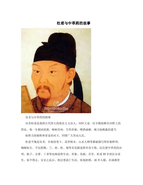 杜甫与中草药的故事