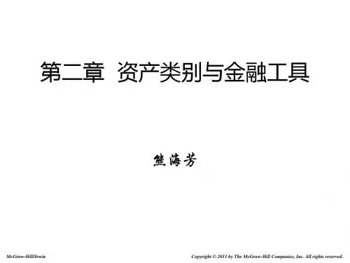 最新版精品投资学精品课件第二章  资产类别与金融工具
