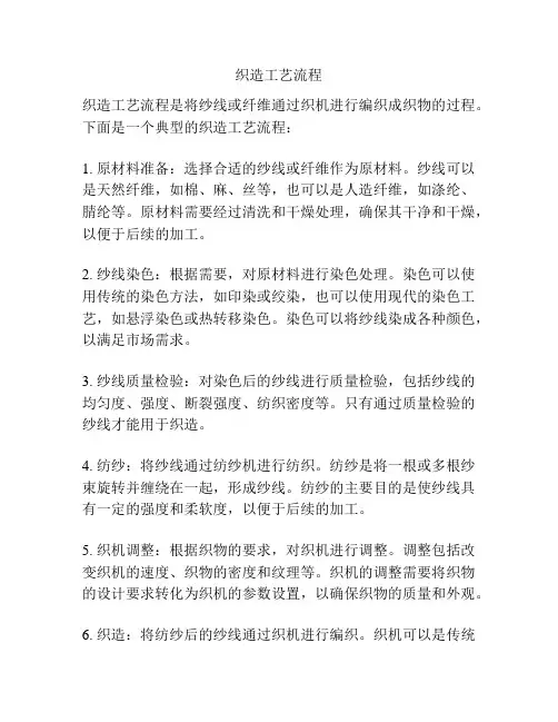 织造工艺流程