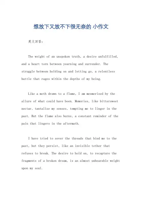 想放下又放不下很无奈的 小作文