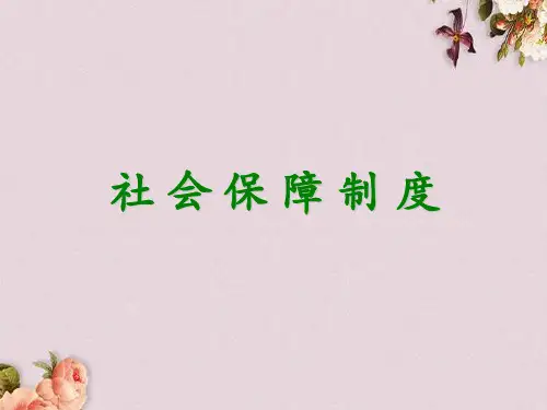 国外社会保障制度的规定(ppt 46页)