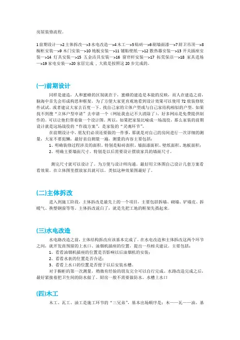 房屋装修流程
