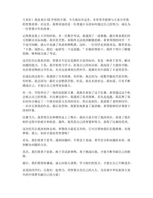 智慧小慧演讲稿范文