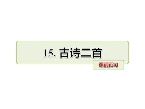 二年级下册语文课件15古诗二首课前预习人教部编版