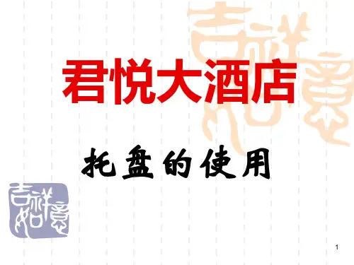 托盘的使用方法PPT