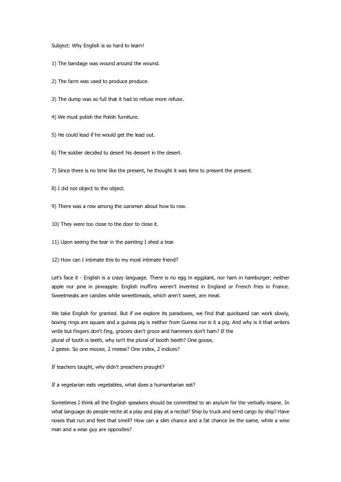 why english is so hard to learn