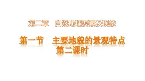 高一地理中图版必修第一册 2.1.2主要地貌的景观特点 课件(共22张PPT)精品课件