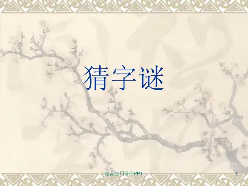 猜字谜游戏,教学趣味游戏