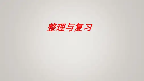 苏教版六年级上学期数学7整理与复习课件