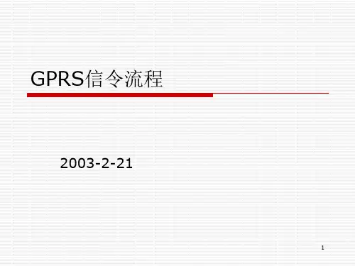 GPRS信令流程PPT课件