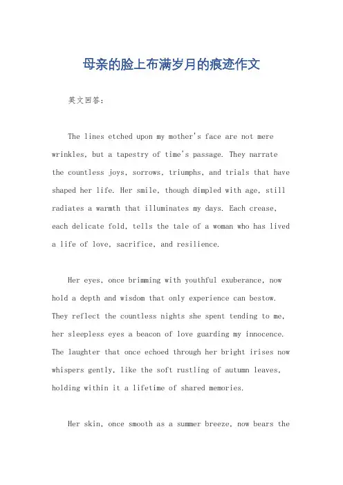 母亲的脸上布满岁月的痕迹作文