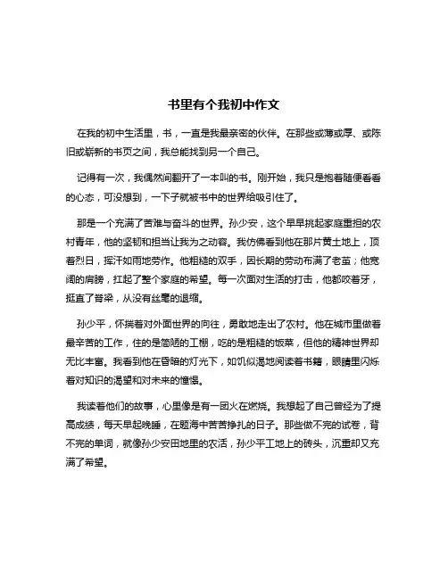 书里有个我初中作文
