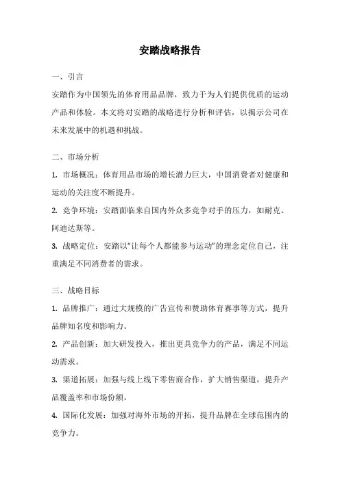 安踏战略报告