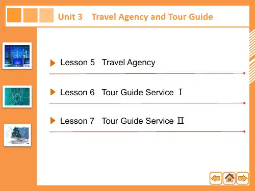 旅游英语电子课件Unit 3Travel Agency and Tour Guide