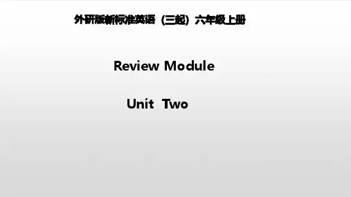 Review Module Unit 2外研版英语六年级上册课件