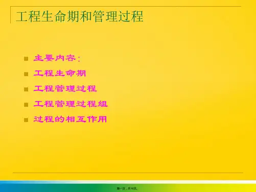 项目生命期和管理过程(共16张PPT)优秀