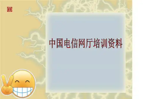 中国电信网厅培训资料