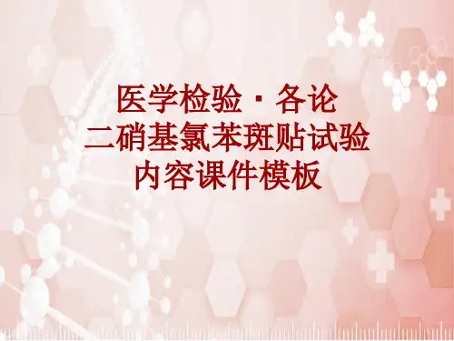 医学检验·检查项目：二硝基氯苯斑贴试验_课件模板