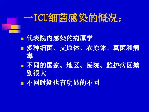 医院ICU的细菌耐药与对策