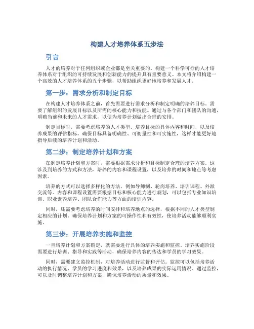 构建人才培养体系五步法